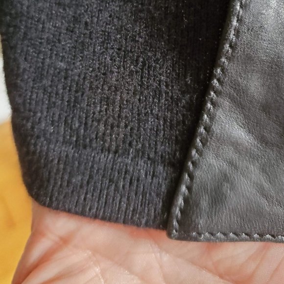 Rag & Bone Wool Knit and Lamb Leather Black Mini - Picture 5 of 12